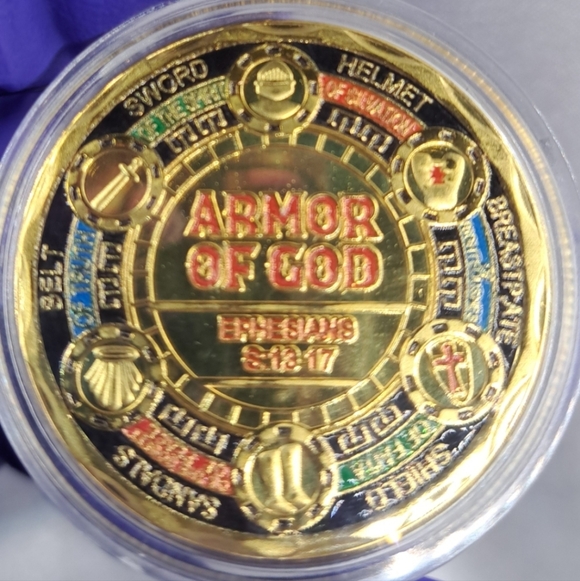 Golden SEALED Armor of God Coin - Picture 3 of 4